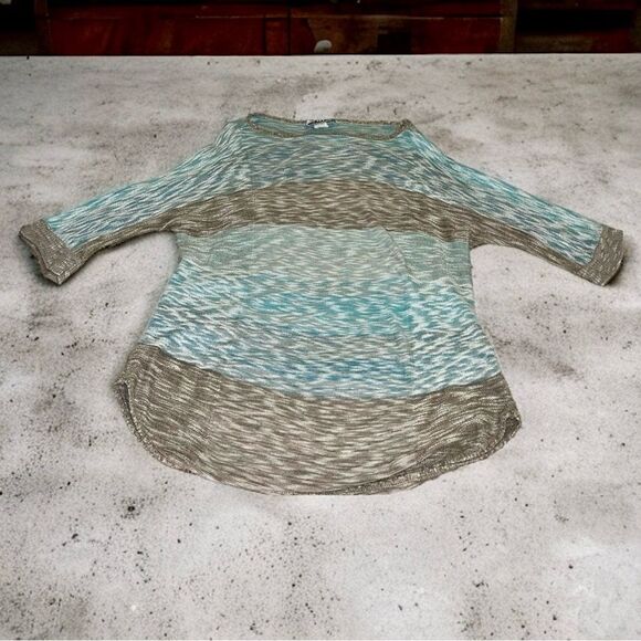 Vintage Y2K 212 New York TWO ONE TWO Blue/Tan Striped Lightweight Sweater XL - Picture 13 of 16